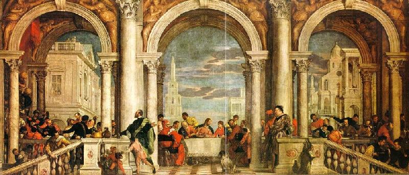  Paolo  Veronese Feast in the House of Levi Norge oil painting art
